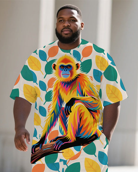 Big & Tall Streetwear T-Shirt Pants Set for big men view 2