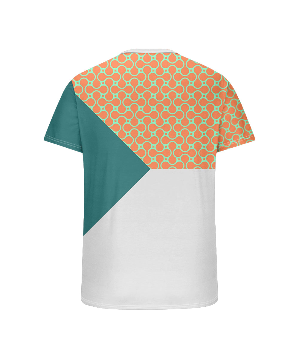 Big & Tall Orange Geometric Graphic T-Shirt for big men view 5
