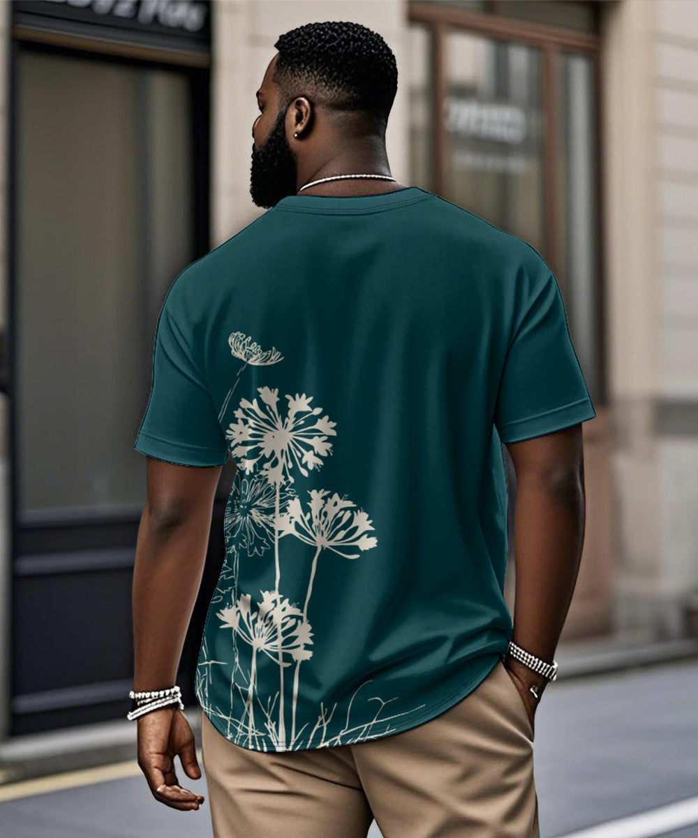 Big & Tall Green Graphic T-Shirt for big men view 2