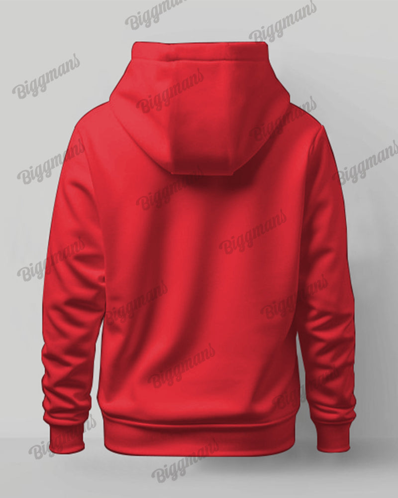 Big & Tall Red Business Casual Streetwear Hoodie for big men view 6