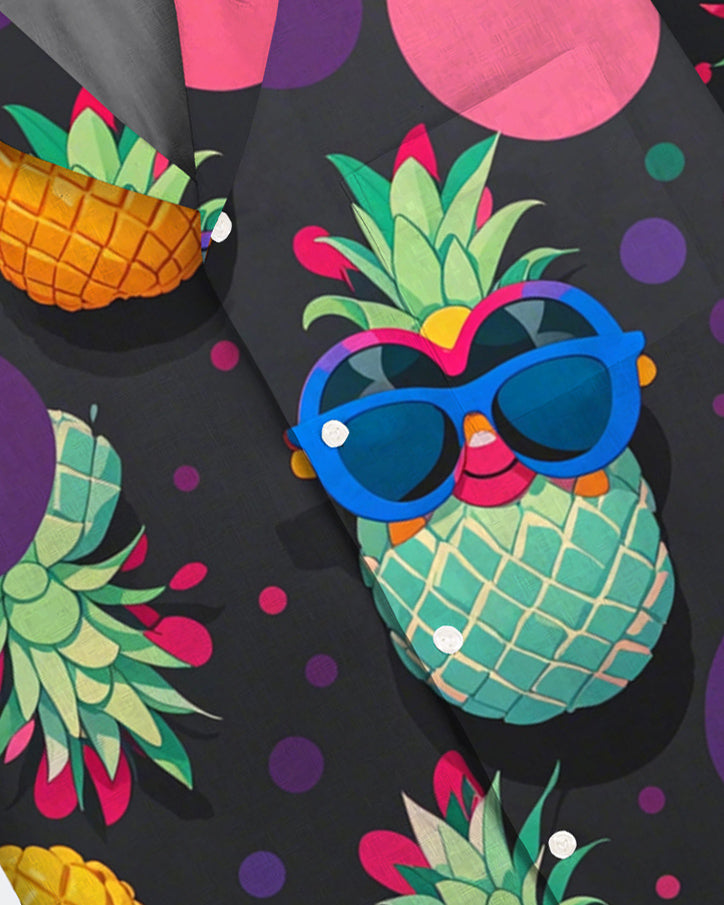 Big & Tall Geometric Graphic Short Sleeve Shirt for big men view 4