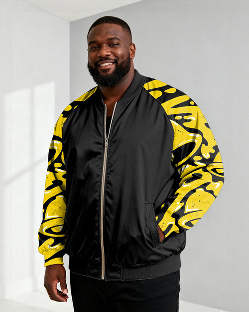Big & Tall Yellow Graphic Graffiti Men's Clothing for big men view 1