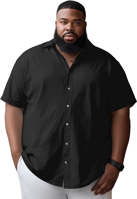 Big & Tall Hawaiian Vintage Short Sleeve Shirt for big men view 6