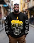 Big & Tall Graphic Streetwear Skull Hoodie for big men