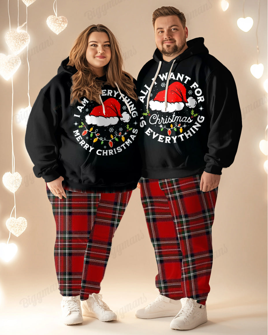 Big & Tall Graphic Hoodie Sweatpants Set for big men view 1