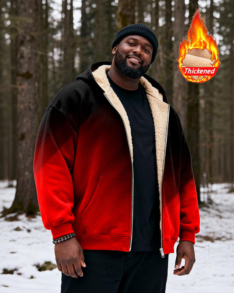 Big & Tall Black Red Gradient Hoodie for big men view 1