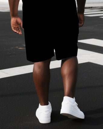 Big & Tall Graphic T-Shirt Shorts Set for big men view 3
