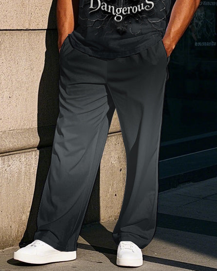 Big & Tall Gradient Graphic Streetwear Vest Pants Set for big men view 3