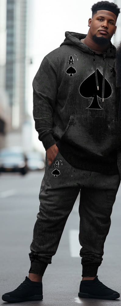 Big & Tall Gradient Hoodie Sweatpants Set for big men view 8