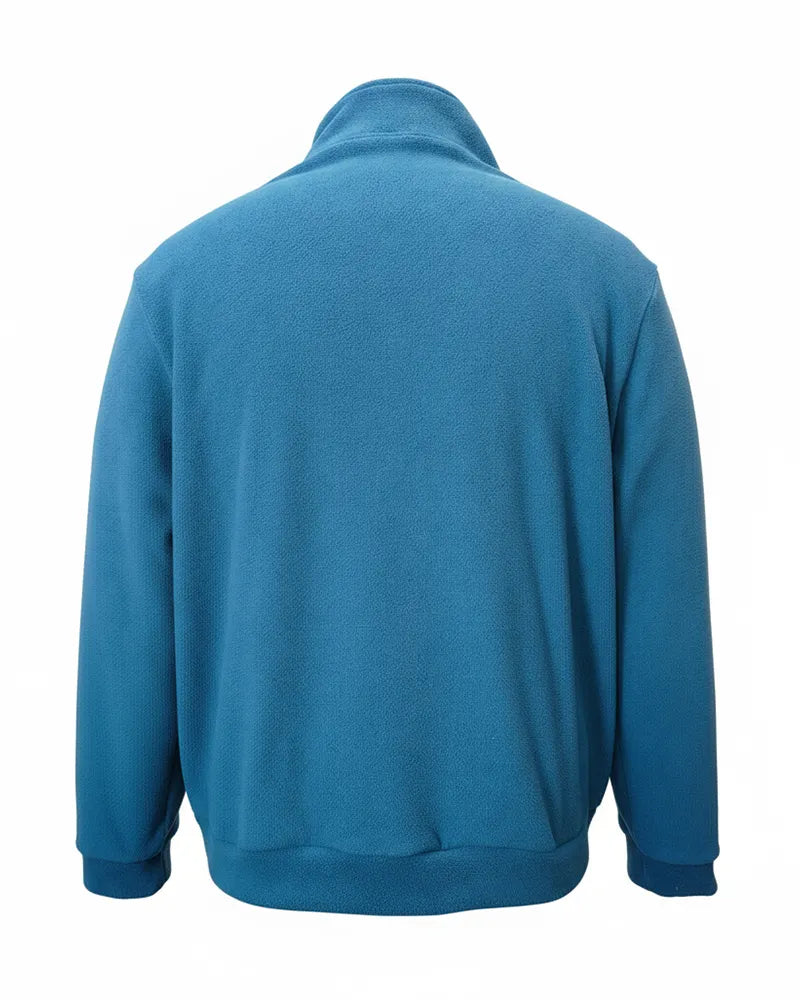 Big & Tall Blue Solid Color Polo Shirt for big men view 13