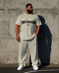 Big & Tall Graphic Graffiti T-Shirt Pants Set for big men view 1