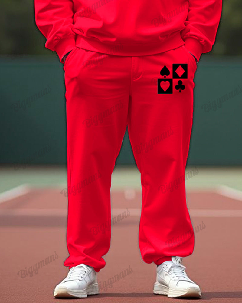 Big & Tall Graphic Hoodie Sweatpants Set for big men view 3