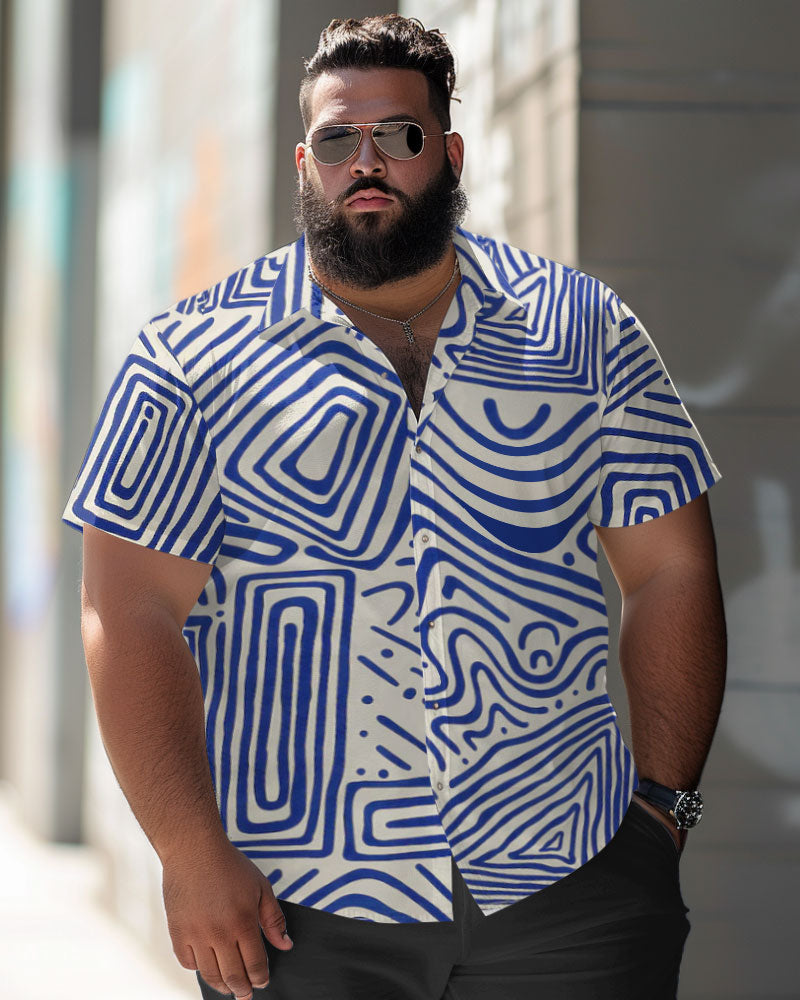 Big & Tall Graphic Two-piece Set for big men