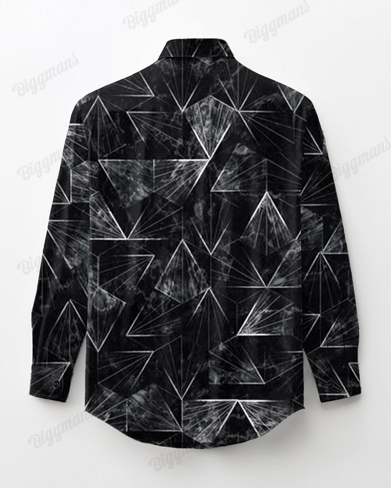 Big & Tall Geometric Business Casual Two-piece Set for big men view 5