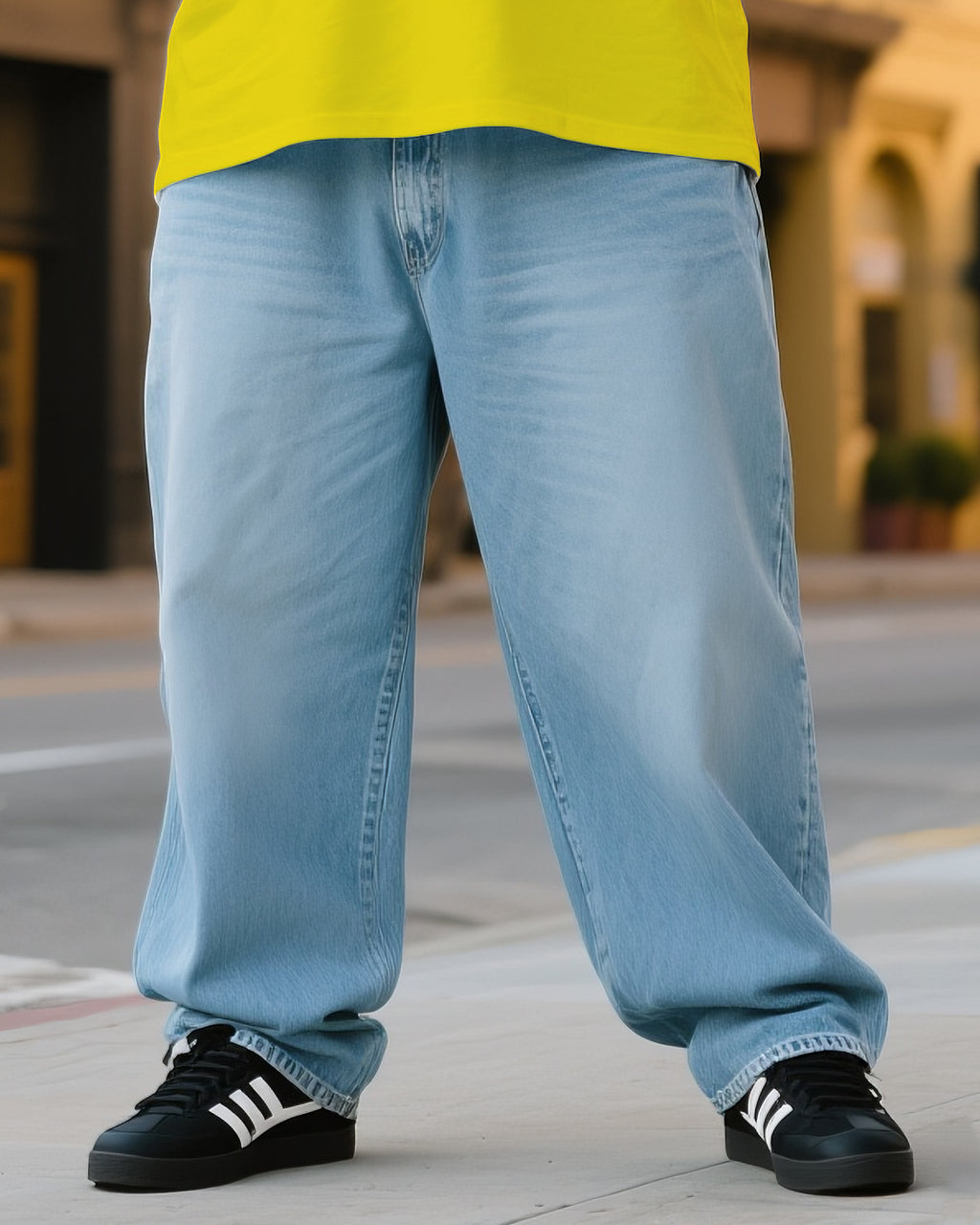 Big & Tall Denim T-Shirt Pants Set for big men view 3
