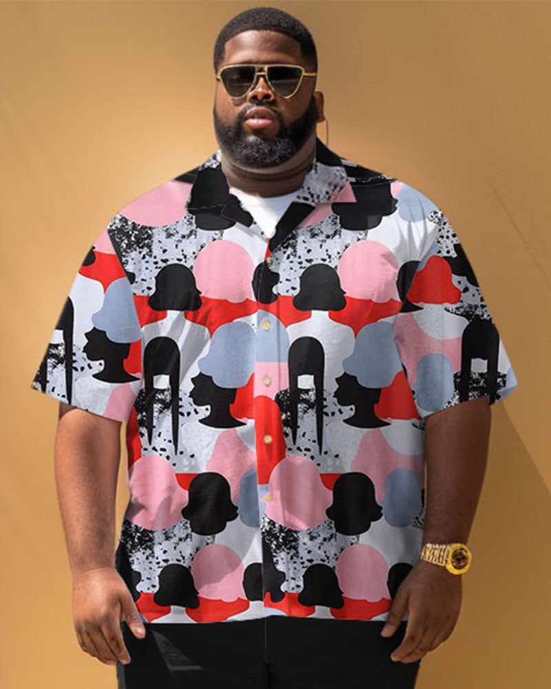 Big & Tall Geometric Graphic Jeans for big men view 3
