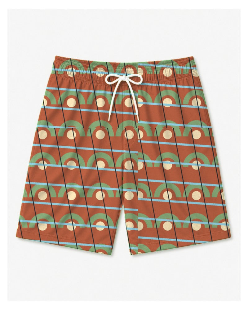 Big & Tall Desert Mirage Digital Print T-Shirt and Shorts Set Shorts