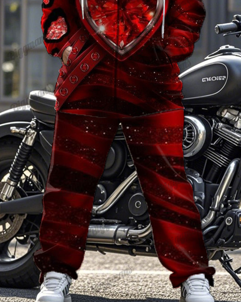 Big & Tall Hoodie Sweatpants Set for big men view 3
