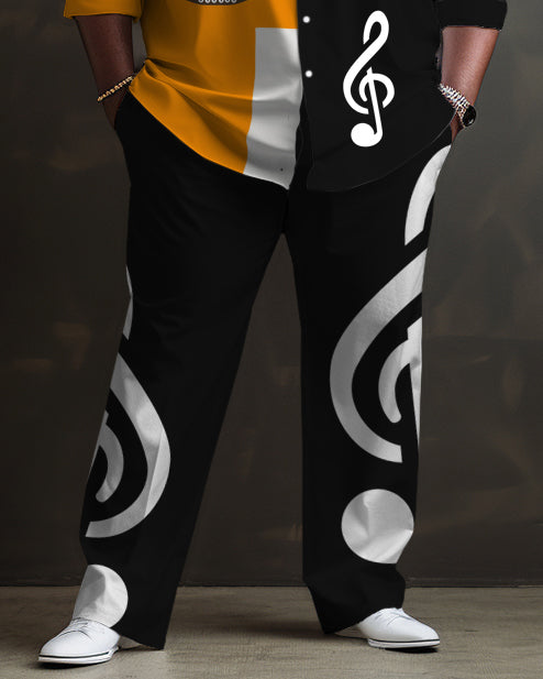 Big & Tall Graphic Shirt Pants Set for big men view 3