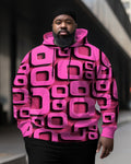 Big & Tall Pink Streetwear Hoodie for big men