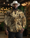Big & Tall Camouflage Shirt Pants Set for big men