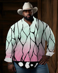 Big & Tall Graphic Shirt Shorts Set for big men view 1