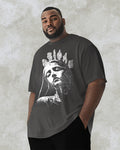 Big & Tall Solid Color Streetwear T-Shirt for big men view 1