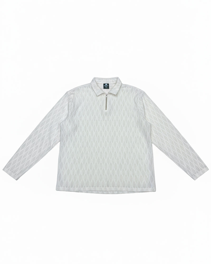 Big & Tall White Patchwork Polo Shirt for big men view 11