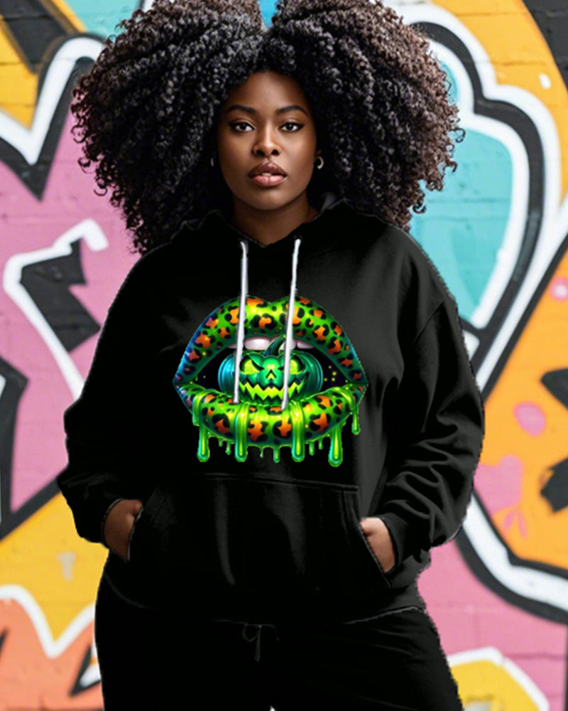 Big & Tall Graphic Hoodie Sweatpants Set for big men view 2