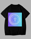 Big & Tall Black Graphic T-Shirt for big men