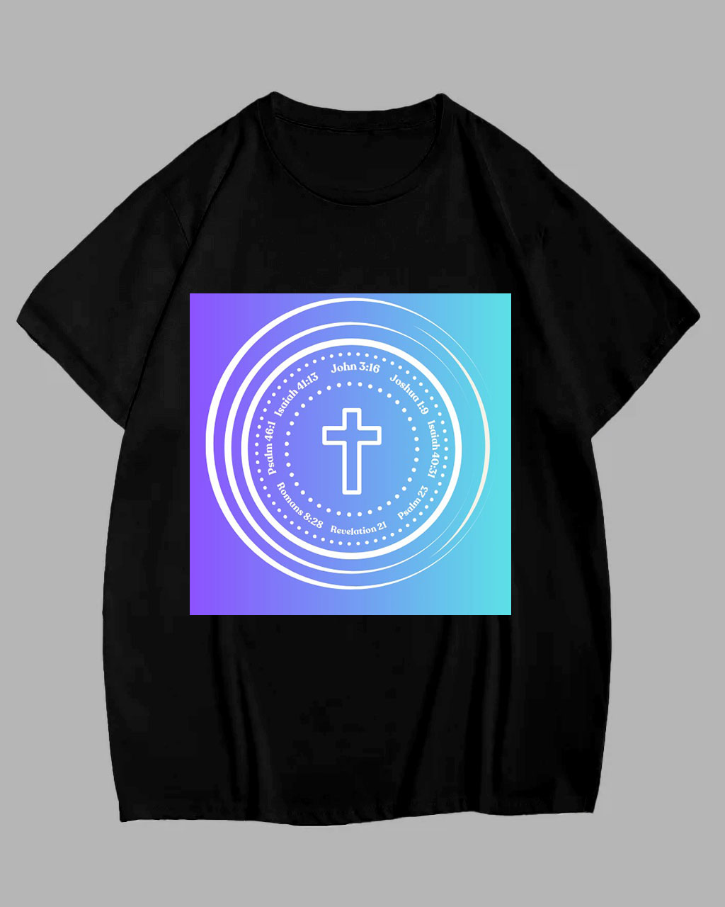 Big & Tall Black Graphic T-Shirt for big men