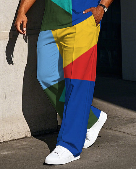 Big & Tall Graphic Vest Pants Set for big men view 3