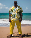 Big & Tall Hawaiian Graphic Floral Jeans for big men view 1