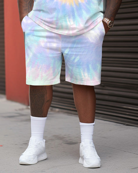 Big & Tall Colorblock Graffiti Two-piece Set for big men view 3
