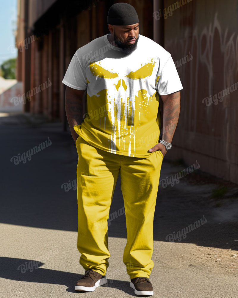 Big & Tall Graphic Graffiti T-Shirt Pants Set for big men view 2