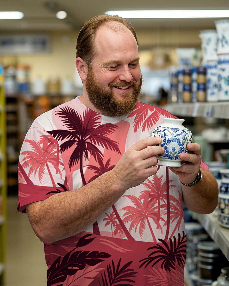 Big & Tall Hawaiian T-Shirt for big men view 1