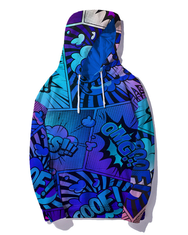 Big & Tall Graffiti Streetwear Hoodie for big men view 5