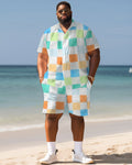 Big & Tall Hawaiian Graphic Jeans for big men view 2