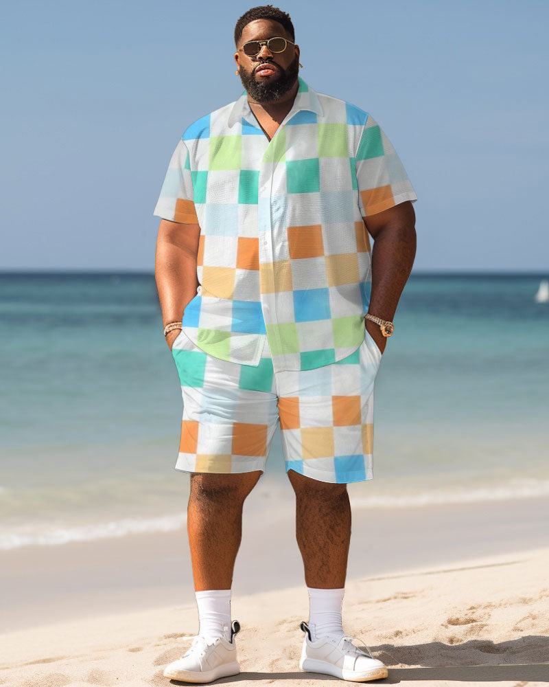 Big & Tall Hawaiian Graphic Jeans for big men view 2