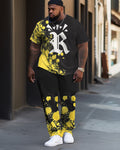 Big & Tall Graphic Camouflage Two-piece Set for big men view 1