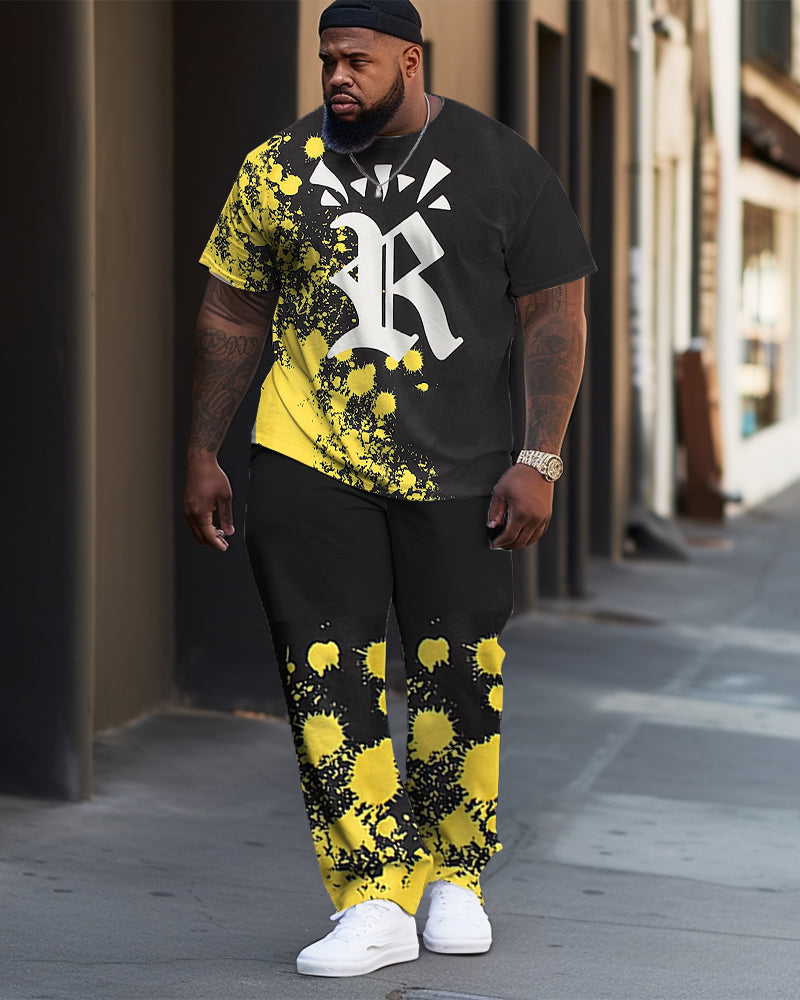 Big & Tall Graphic Camouflage Two-piece Set for big men view 1