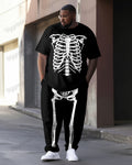 Big & Tall Streetwear Skull T-Shirt Pants Set for big men view 1