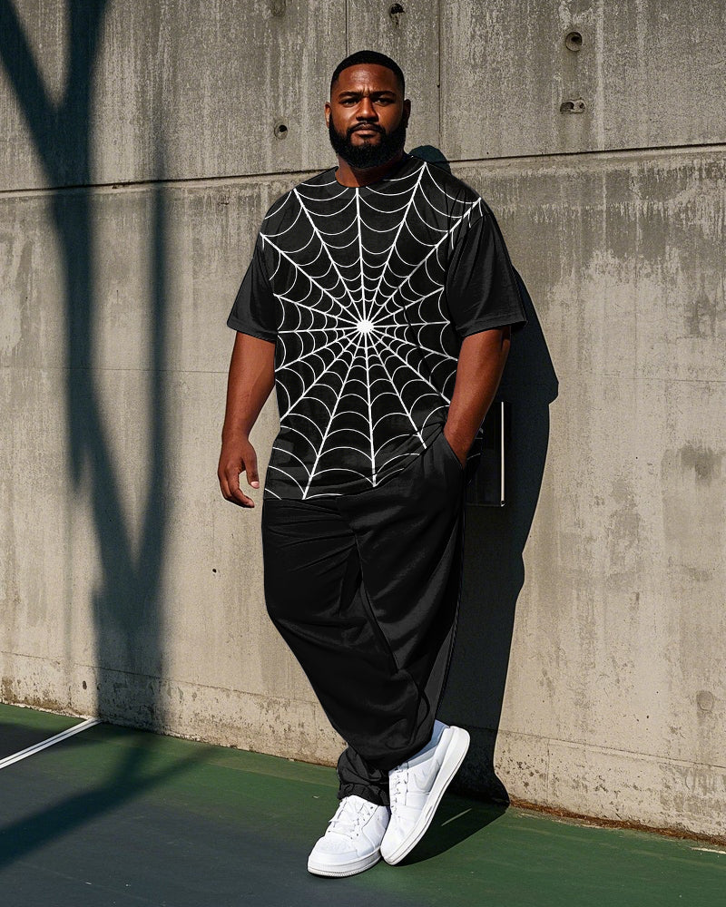 Big & Tall Graffiti T-Shirt Pants Set for big men view 1