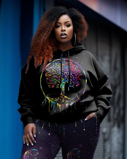 Big & Tall Hoodie Sweatpants Set for big men view 2