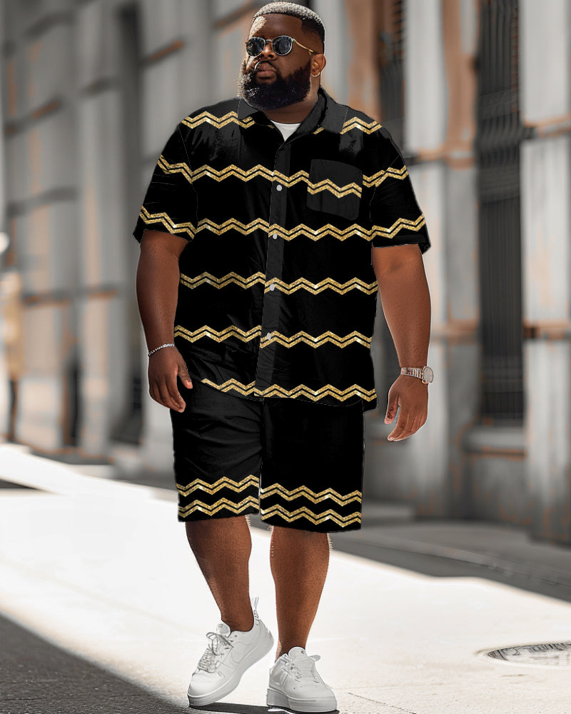 Big & Tall Geometric Graphic Jeans for big men view 1