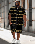Big & Tall Geometric Graphic Jeans for big men view 1