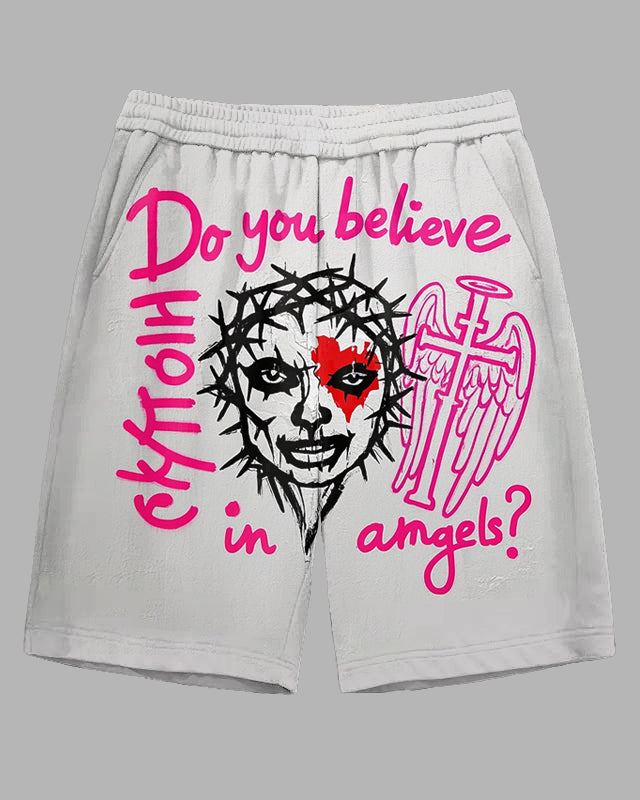 Big & Tall Graphic Streetwear Athletic Shorts for big men