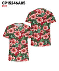 Big & Tall Red Hawaiian Graphic T-Shirt for big men view 1
