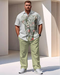 Big & Tall Geometric T-Shirt Pants Set for big men view 1