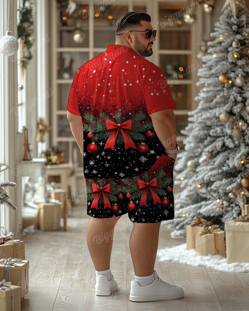 Big & Tall Streetwear T-Shirt Shorts Set for big men view 3